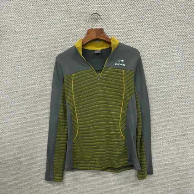 아이더 아웃도어 자수로고 가을 반집업 긴팔티 S A02543