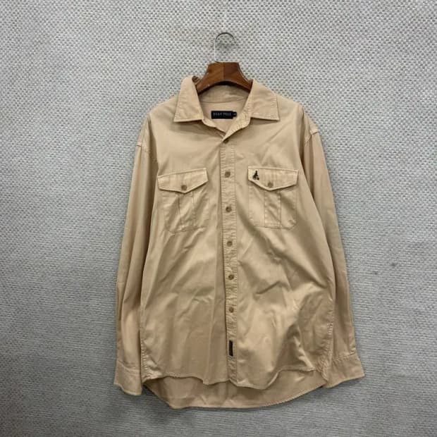 빈폴 올드스쿨 자수로고 긴팔 셔츠 100 A02539