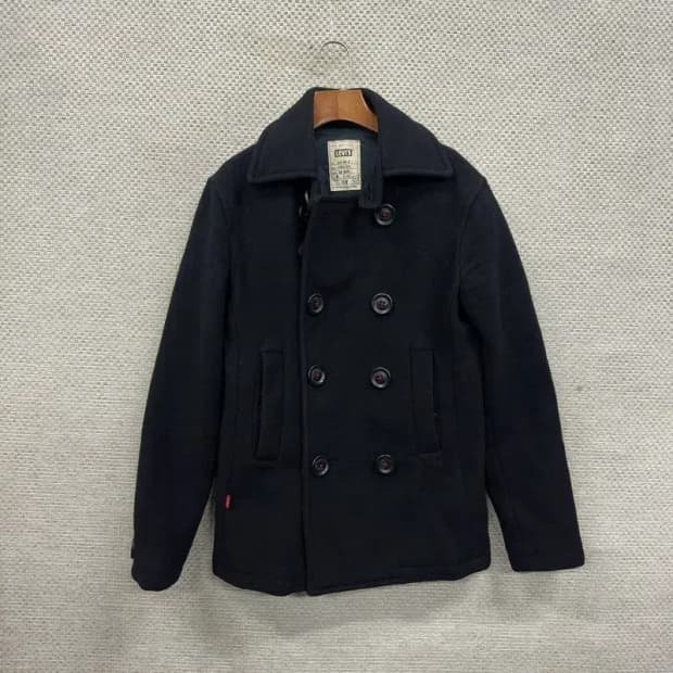 리바이스 캐주얼 더블버튼 울 하프 코트 자켓 M A02688