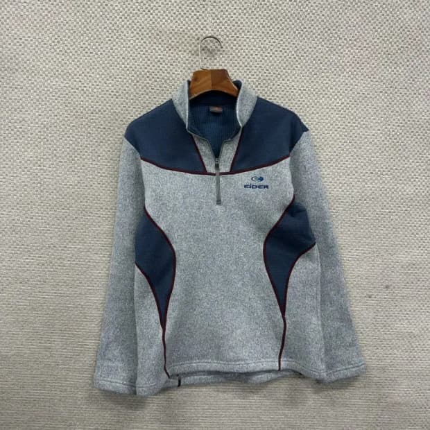 아이더 아웃도어 자수로고 약기모 반집업 긴팔티 M A02709