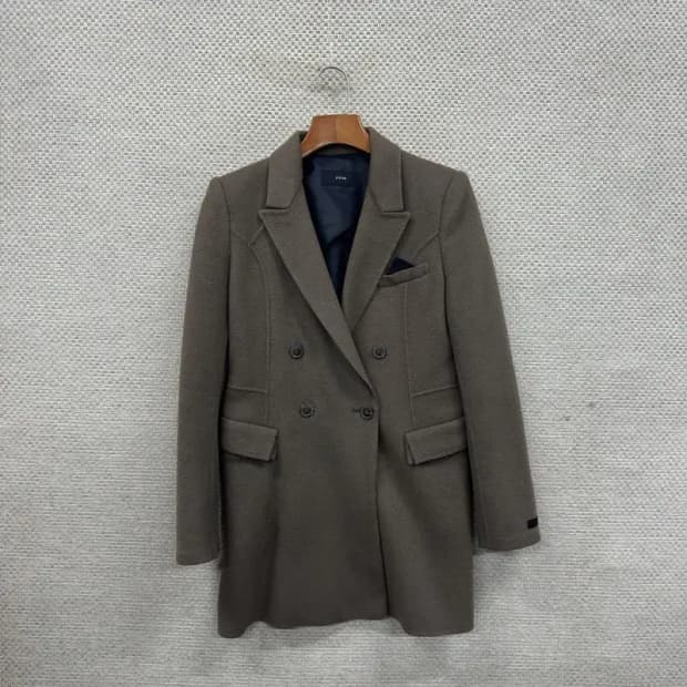 시스템 한섬 캐주얼 더블버튼 울 코트 자켓 88 A02696