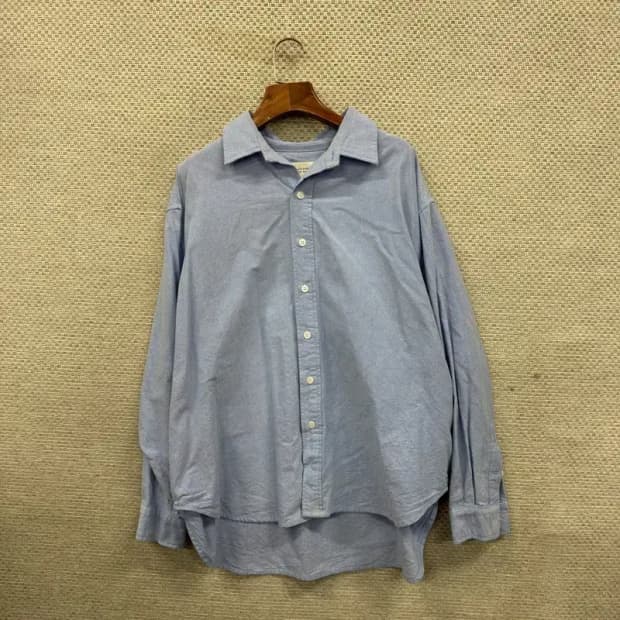 라퍼지스토어 캐주얼 오버핏 소라색 긴팔 셔츠 S A02712