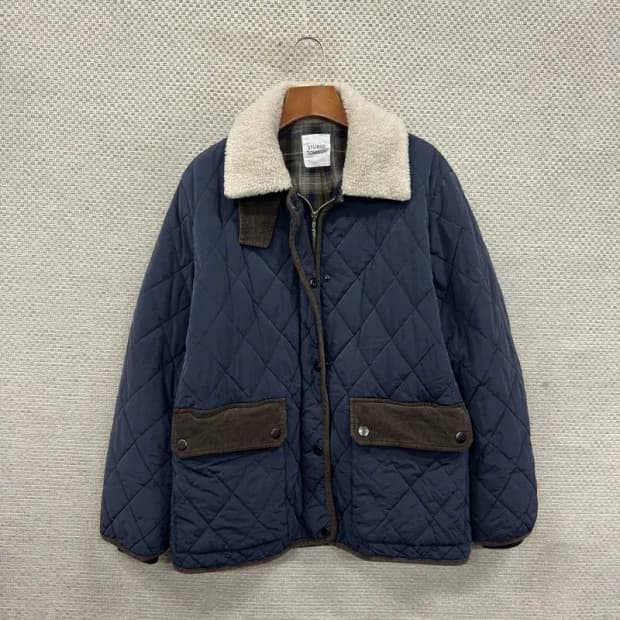 스튜디오톰보이 캐주얼 뽀글이카라 퀄팅 경량 패딩 F A02693