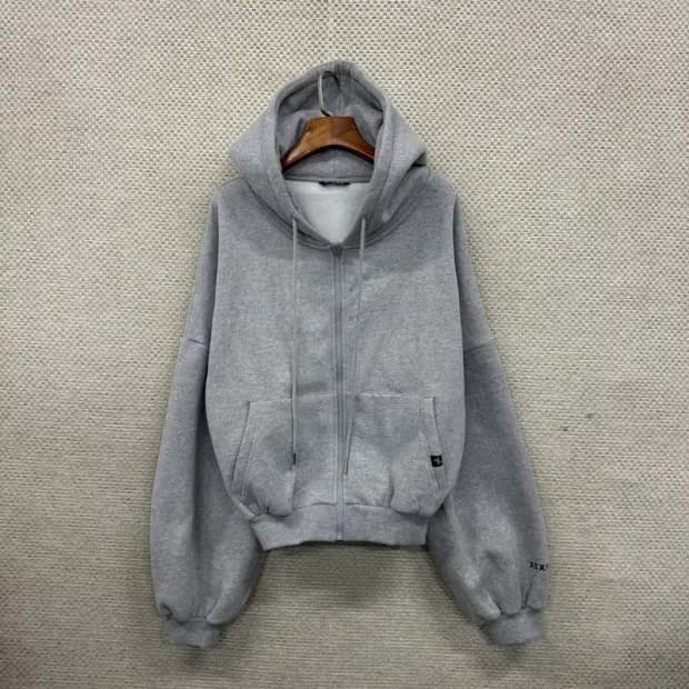 젝시믹스 캐주얼 소매로고 기모 후드집업 F A02771