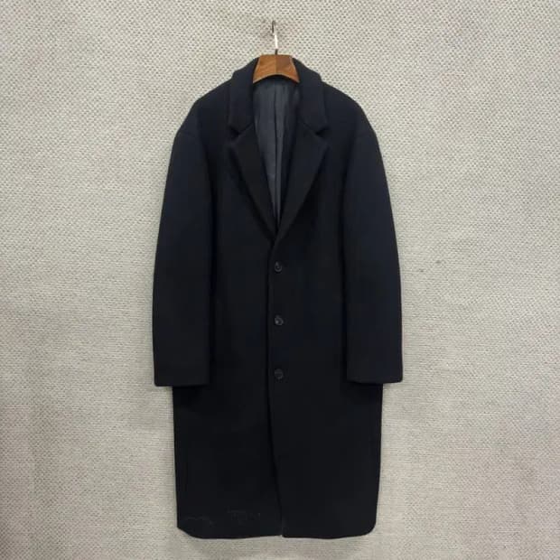무신사스탠다드 캐주얼 버튼 울 캐시미어 코트 L A02867