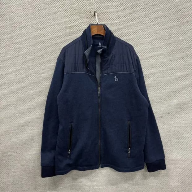 헤지스 캐주얼 프린팅로고 플리스 후리스 집업 110 A02924