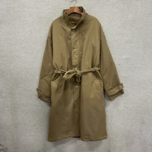 라퍼지스토어 캐주얼 버튼 누빔 롱 트렌치 코트 자켓 M A02925
