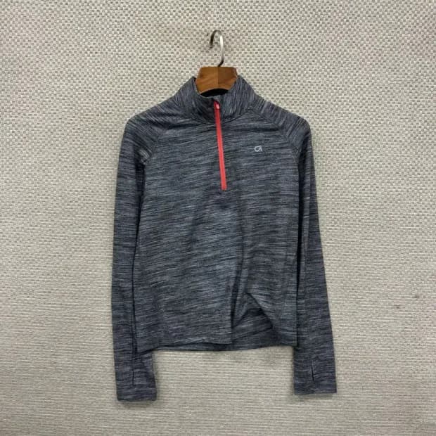 갭 GAP 트레이닝 반집업 스판 긴팔티 L A02947