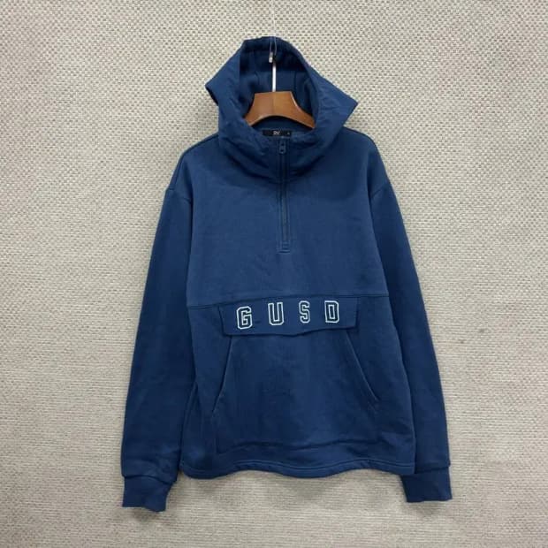 GU 캐주얼 반집업 약기모 후드티 100 A02932