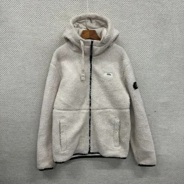 내셔널지오그래픽 와펜 양털 플리스 후리스 후드집업 M A03027