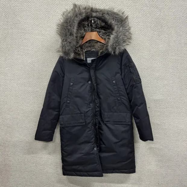 캘빈클라인 캐주얼 퍼 롱 패딩 점퍼 S A03265