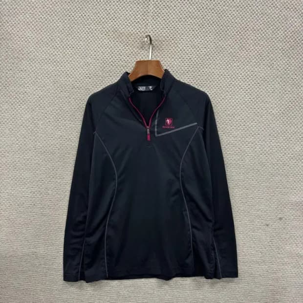 블랙야크 아웃도어 자수로고 반집업 긴팔티 95 A03429