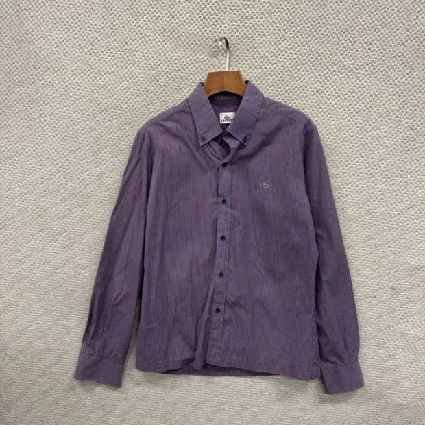 라코스테 캐주얼 자수로고 체크셔츠 90 A03498