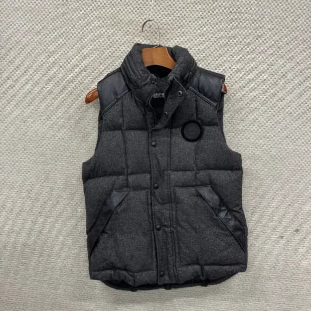 버커루 올드스쿨 오리털 덕다운 패딩 조끼 베스트 S A03587