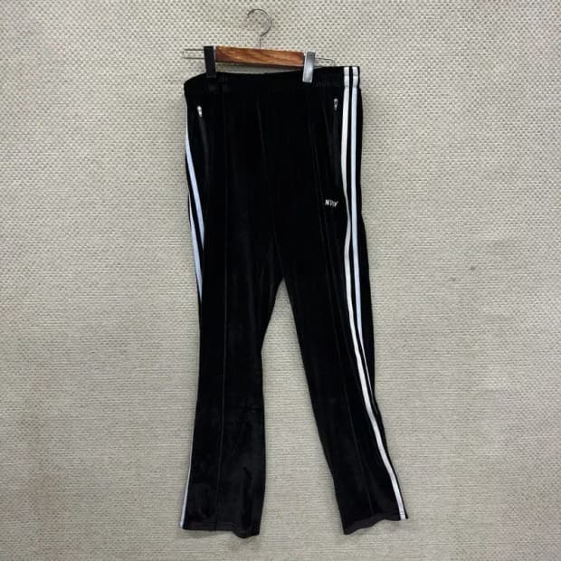 널디 자수로고 벨벳 트랙팬츠 밴딩 츄리닝바지 M A03601