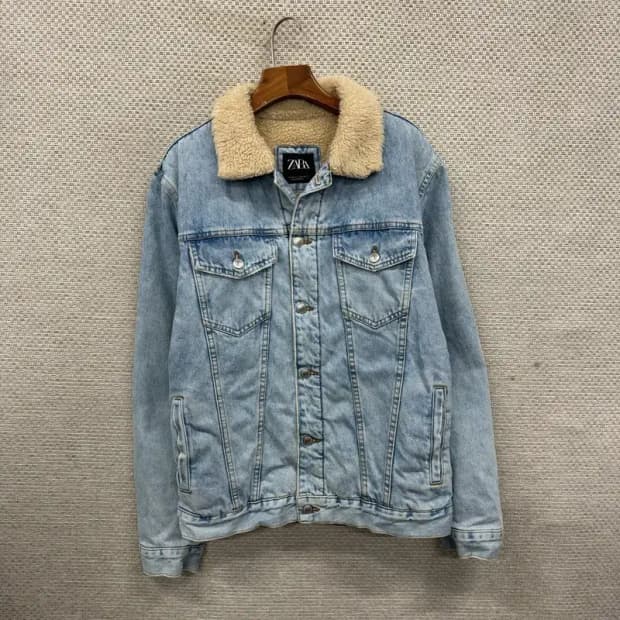 자라 ZARA 캐주얼 쉐르파 데님 청자켓 M A03658