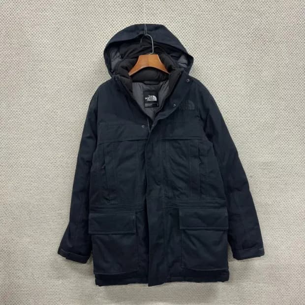 노스페이스 자수로고 맥머도 거위털 구스다운 하프 패딩 S A03734