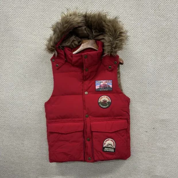 지프 JEEP 멀티패치 오리털 덕다운 패딩 조끼 M A04607