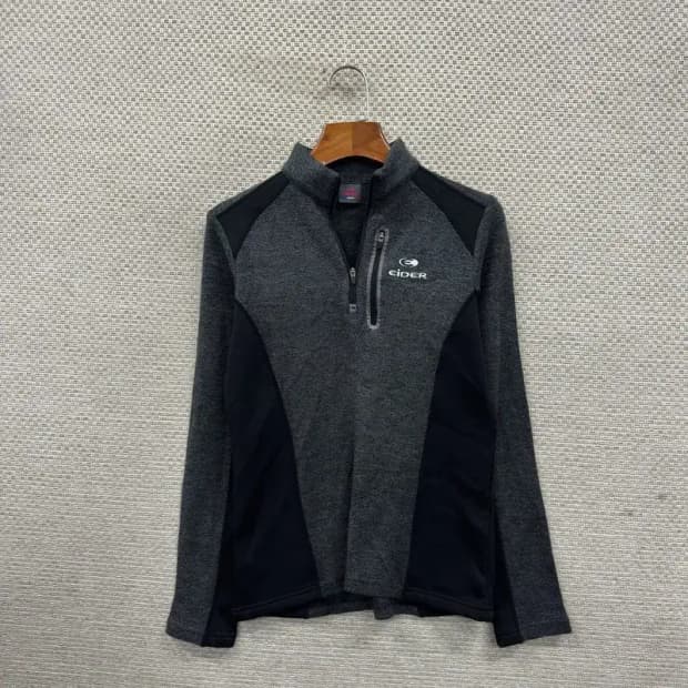 아이더 아웃도어 자수로고 가을 반집업 긴팔티 S A04611