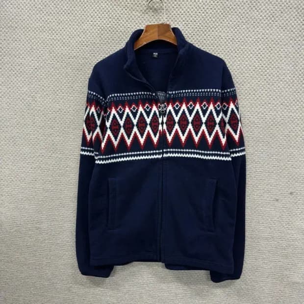 유니클로 캐주얼 에스닉 플리스 후리스 집업 95 A04703