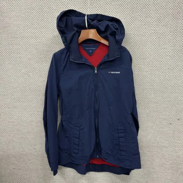 타미힐피거 캐주얼 자수로고 윈드러너 바람막이 M A04774