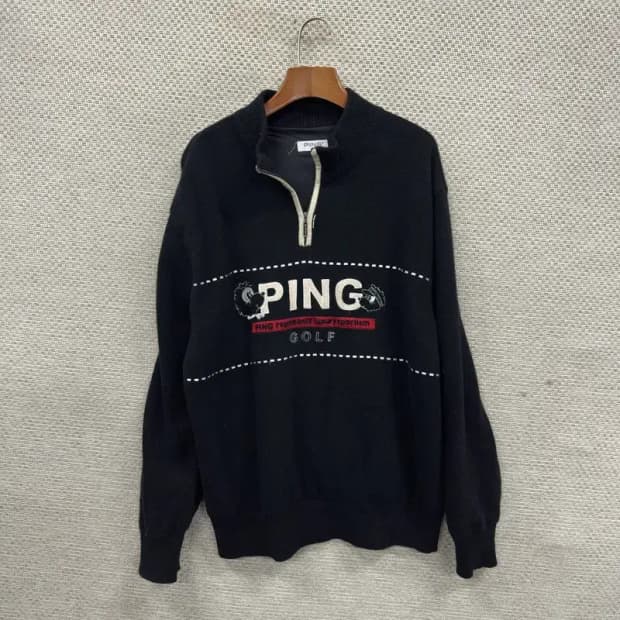 PING 골프 캐주얼 방풍 반집업 울 니트 100 A04872