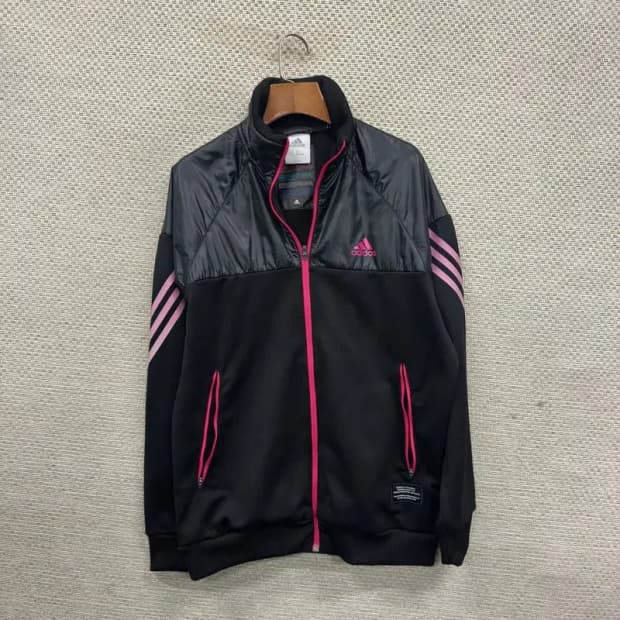 아디다스 블랙핑크 그라데이션 트랙탑 져지 집업 M A04932