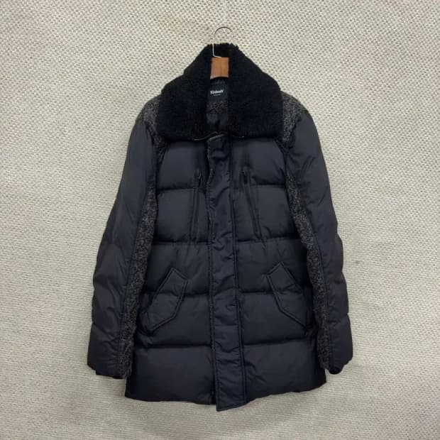 킨록 캐주얼 양털모피 오리털 덕다운 미디 패딩 95 A04938