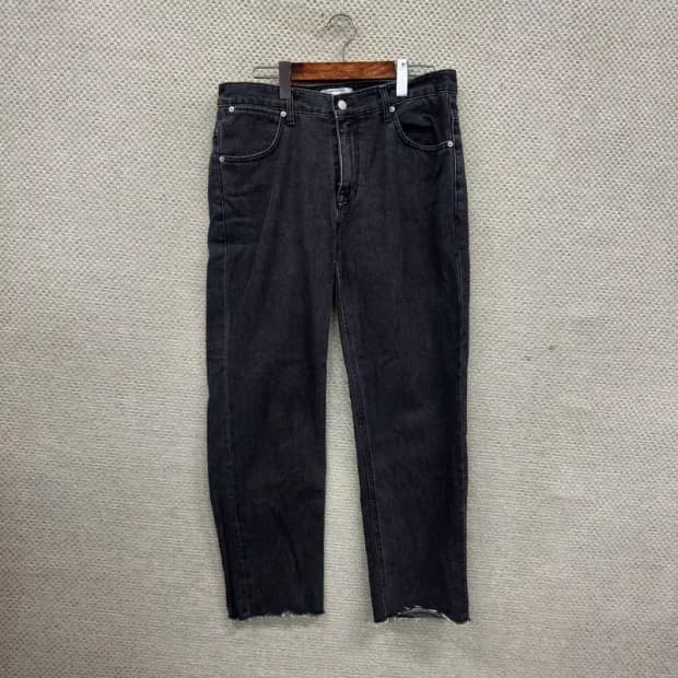 비바스튜디오 캐주얼 컷팅진 흑청바지 L A05037