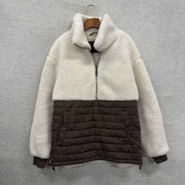 자라 ZARA 패디드 반집업 플리스 후리스 S A05028