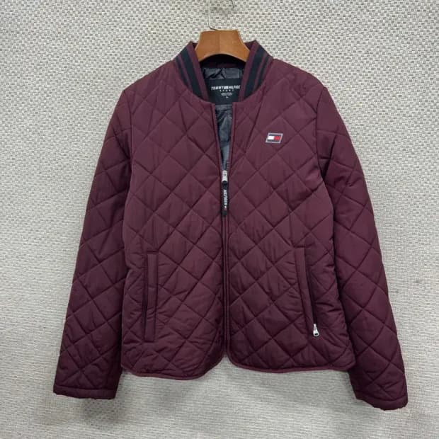 타미힐피거 우먼스 버건디 퀄팅자켓 M A05091