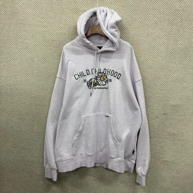 로맨틱크라운 캐주얼 오버핏 후드티 XL A05106