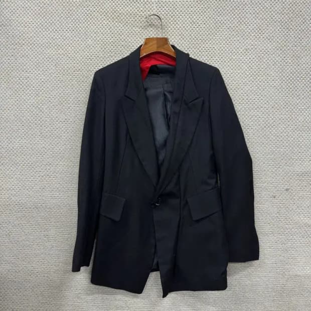 시스템 한섬 캐주얼 버튼 울 캐시미어 블레이저 자켓 82 A05165