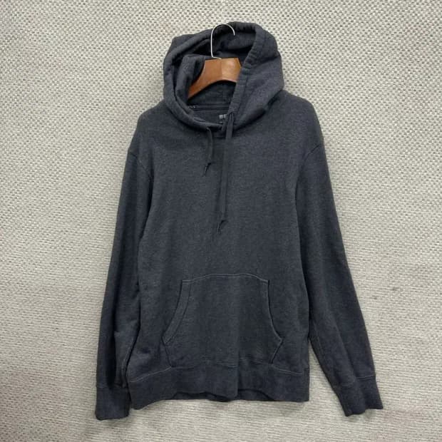 유니클로 캐주얼 무지 후드티 L A05170