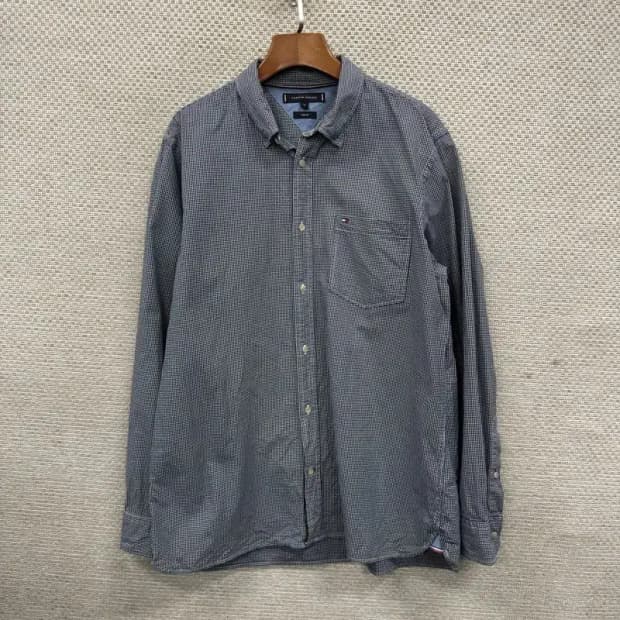 타미힐피거 캐주얼 자수로고 슬림핏 긴팔 셔츠 XL A05182