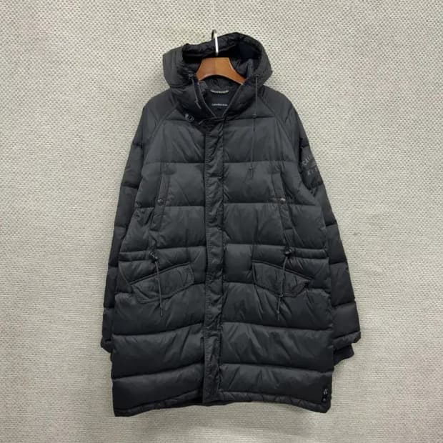 캘빈클라인 캐주얼 오리털 덕다운 롱 패딩 점퍼 M A05180