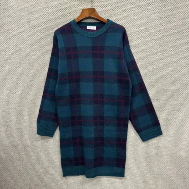 라코스테 캐주얼 체크 울 니트 원피스 XS A05247