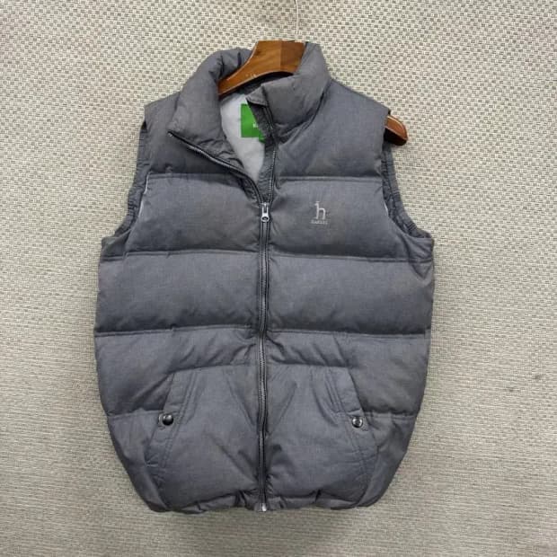 헤지스 캐주얼 자수로고 오리털 덕다운 패딩 조끼 95 A05333