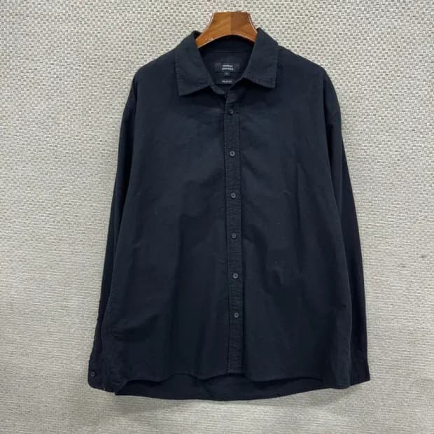 무신사스탠다드 캐주얼 블랙 긴팔 셔츠 L A05349