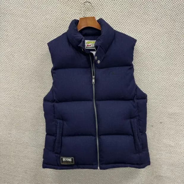 에비수 캐주얼 자수로고 오리털 덕다운 패딩 조끼 M/L A05343