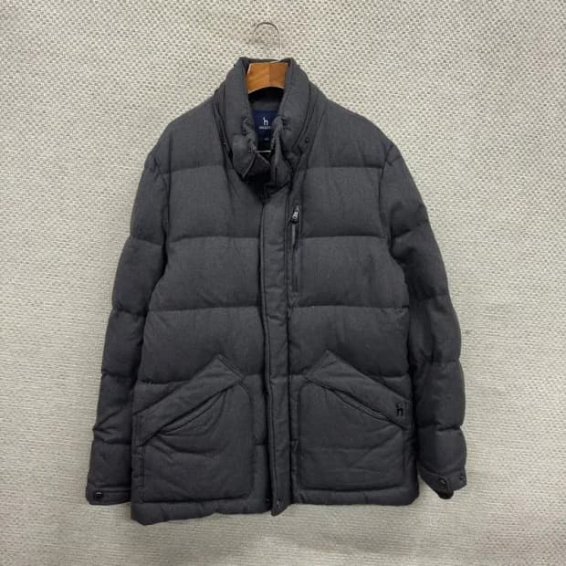 헤지스 캐주얼 깃털 다운 하프 패딩 점퍼 105 A05409