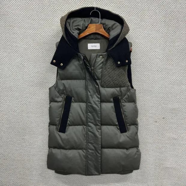 SJSJ 한섬 캐주얼 거위털 구스다운 패딩 조끼 76 A05485