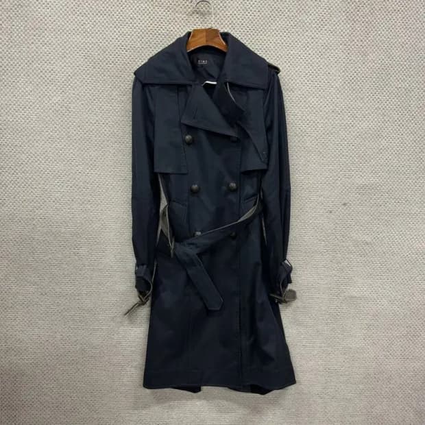 타임 한섬 캐주얼 양가죽 견 트렌치 코트 82 A05489