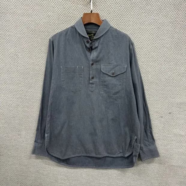 커스텀멜로우 캐주얼 헨리넥 긴팔 셔츠 36 A05508