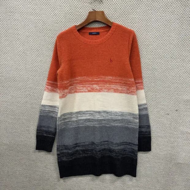 헤지스 캐주얼 자수로고 울 니트 미니 원피스 90 A05577