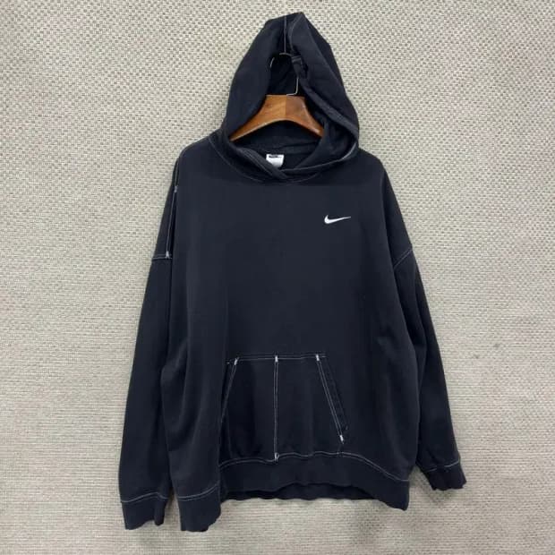 나이키 캐주얼 자수로고 스티치 오버핏 후드티 L A05590