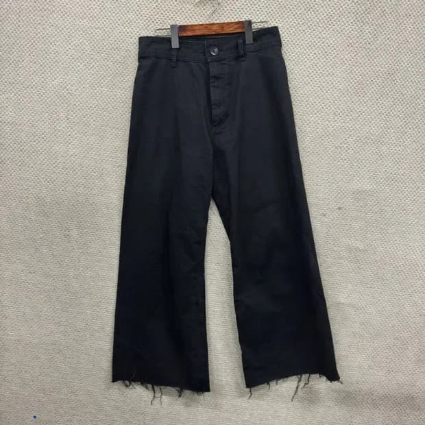 자라 ZARA 와이드핏 컷팅 블랙진 흑청바지 32인치 A05602