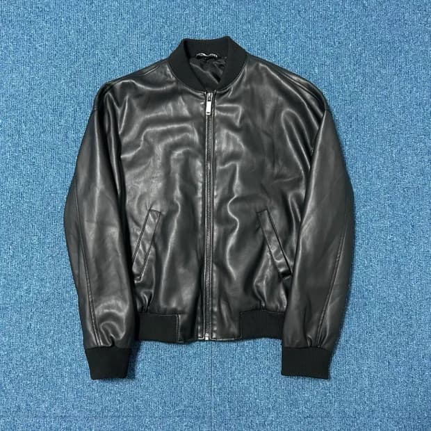 자라 가죽 블루종 자켓