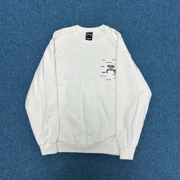 GOALSTUDIO 골스튜디오 화이트 맨투맨M