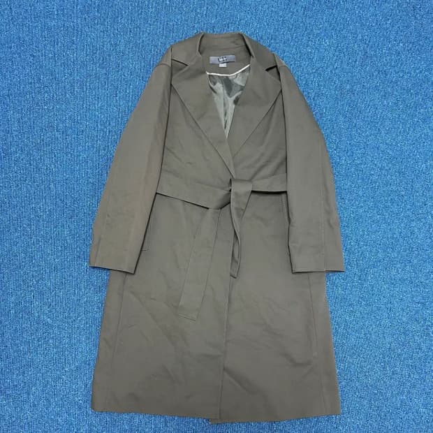 베라왕 카키 롱 트렌치코트